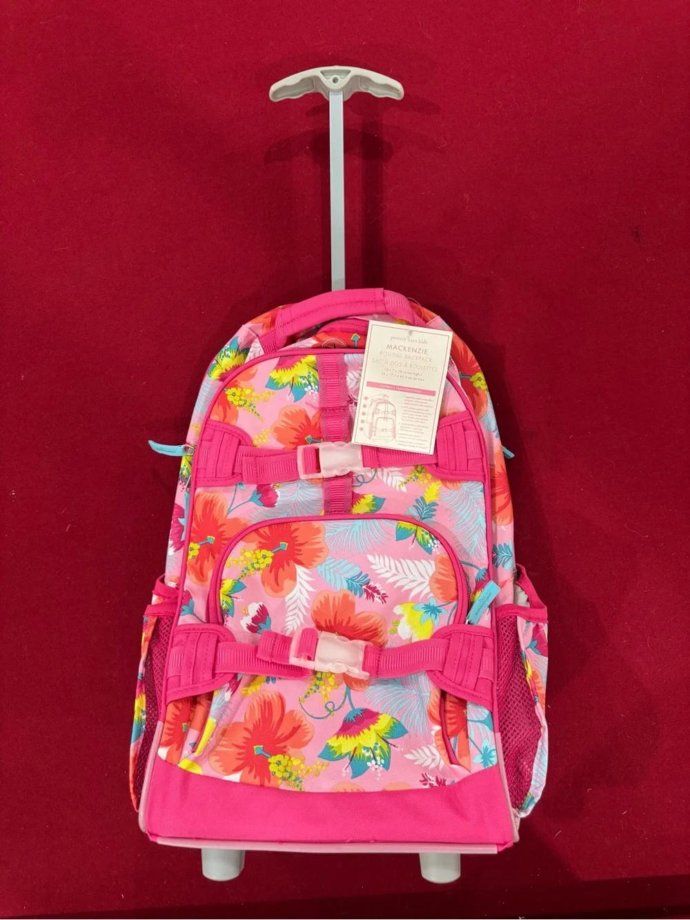 Lilly Pulitzer x Pottery Barn Kids Mackenzie Rolling Backpack - Pink Floral